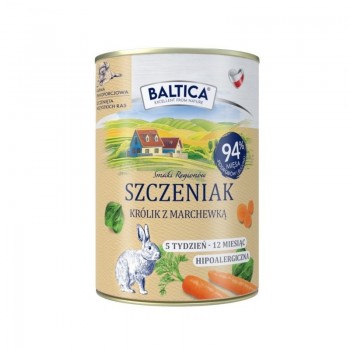 BALTICA Smaki region w Puppy Rabbit with carrot - wet dog food - 400g