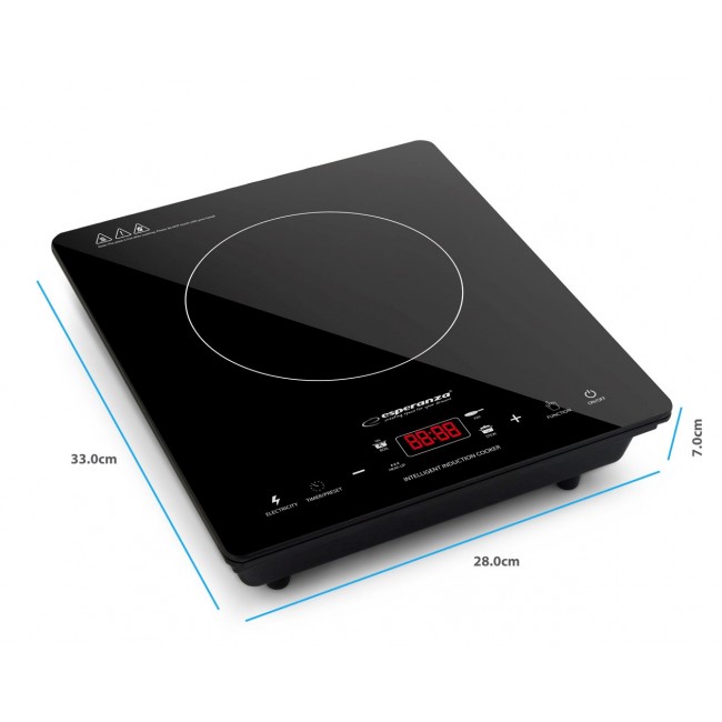 Esperanza EKH009 hob Black Countertop 28 cm Zone induction hob 1 zone(s)
