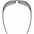 UVEX Equate cycling glasses, black/blue matt/mirror blue