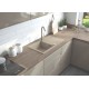 Granite sink with 1-bowl faucet with drainer