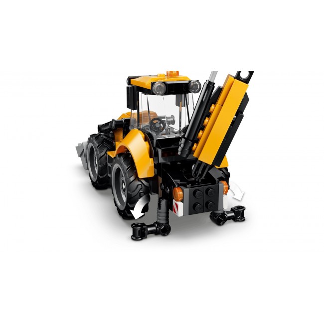 LEGO CITY 60480 Yellow Backhoe Loader