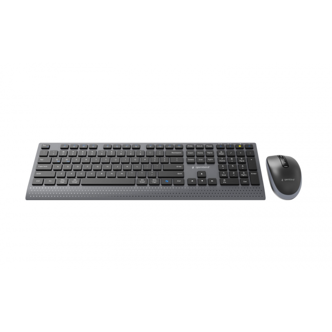 Gembird KBS-WPS-02 Dual-mode slim wireless desktop set, 2.4G+BT, US layout
