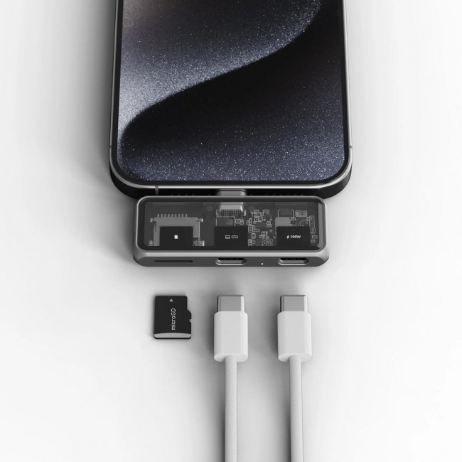 USB-C PD Hub & MicroSD Reader Gray USB-C PD Hub & MicroSD Reader Gray