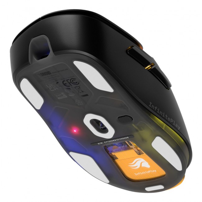 Glorious Gaming Model D3 Wireless Gaming Mouse - InfinitePlay Swappable Battery System, 8k Polling, 130M Click Optical Switches, Ultralight 69g, 30K DPI Optical Sensor, RGB - Black