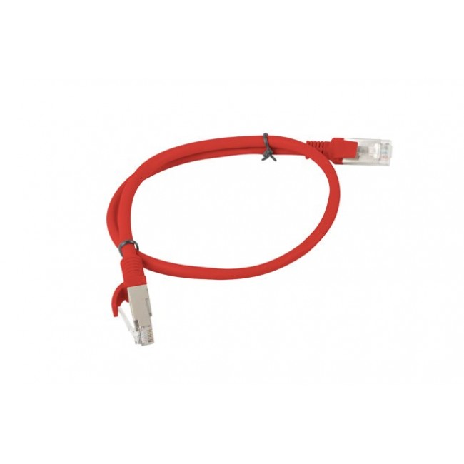 LANBERG PATCHCORD UTP CAT.5E 0.5M RED PCU5-10CC-0050-S