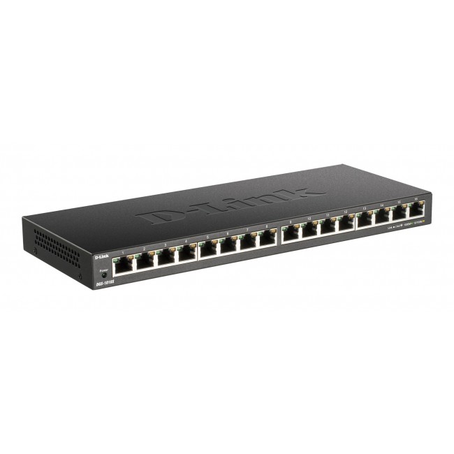 D-Link DGS-1016S Unmanaged Gigabit Ethernet (10/100/1000) Black D-Link DGS-1016S Unmanaged Gigabit Ethernet (10/100/1000) Black