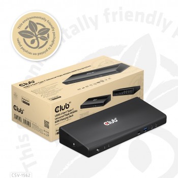 CLUB3D The CSV-1562 is an USB3.2 Gen1 Type-C Universal Triple 4K30Hz Charging Docking Station and is DisplayLink Certified. The Universal Charging Dock