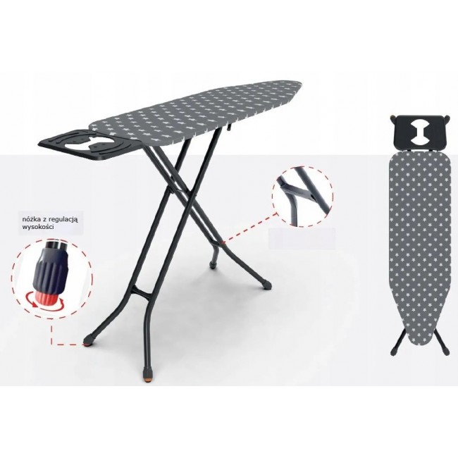 IRONING BOARD 120x38cm PROMIS PKD50 STAR solid with adjustable stability IRONING BOARD 120x38cm PROMIS PKD50 STAR solid with adjustable stability