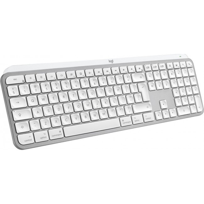 Logitech Master MX Keys S for Mac keyboard Office RF Wireless + Bluetooth QWERTY US International Aluminium, White