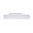 Washing machine and dryer stacking kit with drawer and strap, white