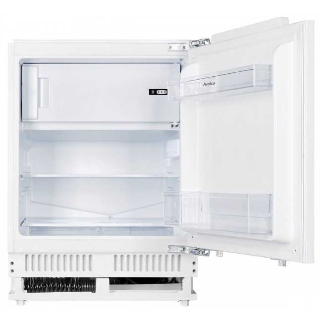 AMICA UM130.3i(E) 111-litre built-in under-counter fridge, White