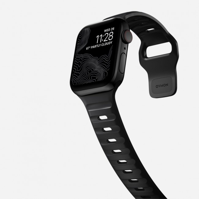 Nomad Sport Strap Band Black Aluminium, Rubber