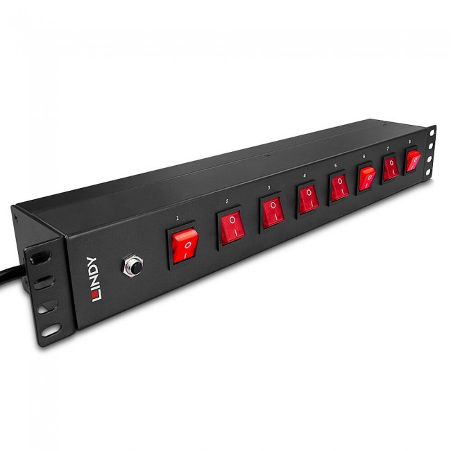 Lindy 73025 power distribution unit (PDU) 8 AC outlet(s) 1.5U Black