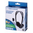 Esperanza EH102 headphones/headset Wired Head-band Calls/Music Black Esperanza EH102 headphones/headset Wired Head-band Calls/Music Black
