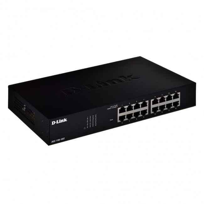 D-Link DGS-1100-16V2 network switch Managed L2 Gigabit Ethernet (10/100/1000) Black