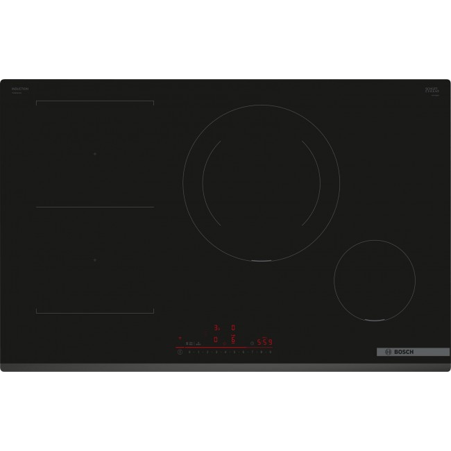 Bosch Serie 6 PVS831HB1E hob Black Built-in 80 cm Zone induction hob 4 zone(s)