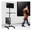 Maclean professional stand, mobile computer station on wheels, max 17 Maclean professional stand, mobile computer station on wheels, max 17