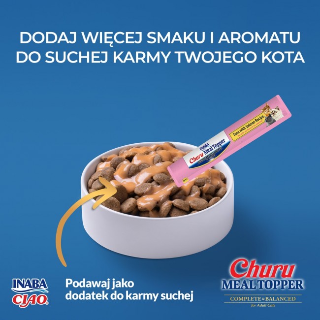 INABA Churu Meal Topper Tuna with salmon - cat treats - 4 x 14g INABA Churu Meal Topper Tuna with salmon - cat treats - 4 x 14g