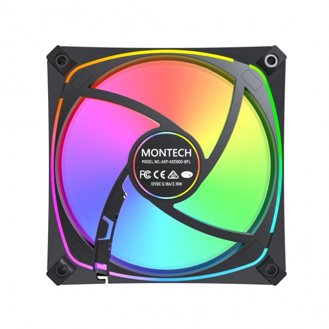 Montech AX120 PRO Computer case Fan 12 cm Black 3 pc(s) Montech AX120 PRO Computer case Fan 12 cm Black 3 pc(s)