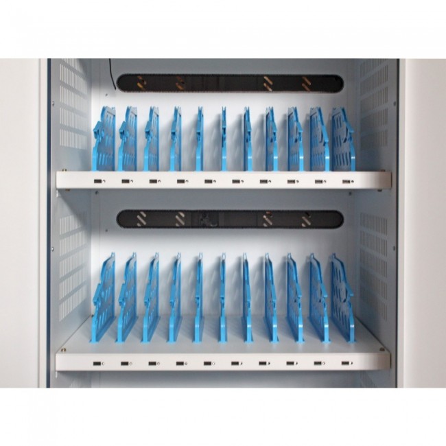 Techly I-CABINET-30DUTY portable device management cart/cabinet White, Blue Techly I-CABINET-30DUTY portable device management cart/cabinet White, Blue