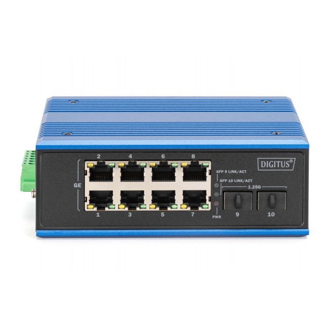 Digitus Industrial 8 + 2-port Gigabit Ethernet PoE switch Digitus Industrial 8 + 2-port Gigabit Ethernet PoE switch