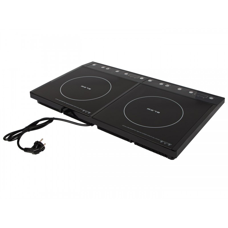 Induction cooker, two-burner adjustable hob, 2000W + 2000W BLOW
