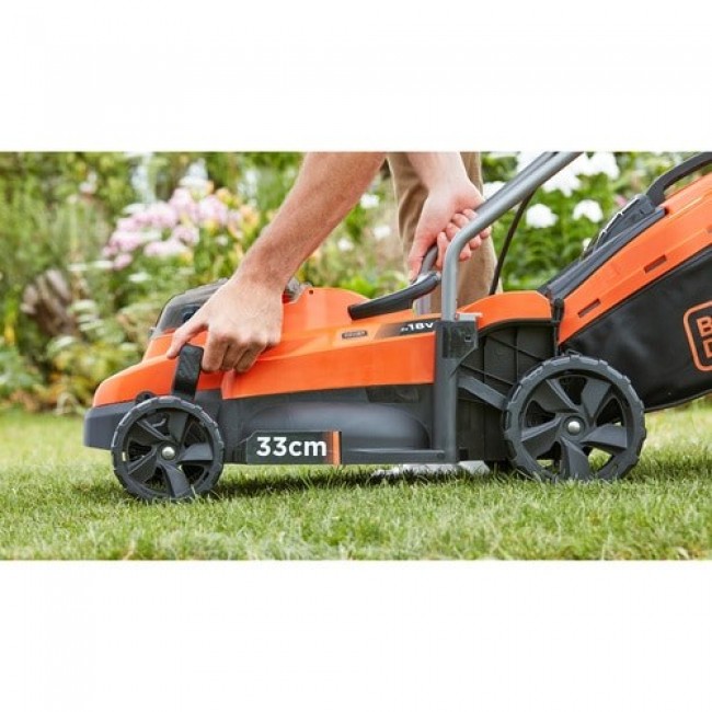 Black & Decker BCMW3318L2 Push lawn mower Battery Black, Orange Black & Decker BCMW3318L2 Push lawn mower Battery Black, Orange