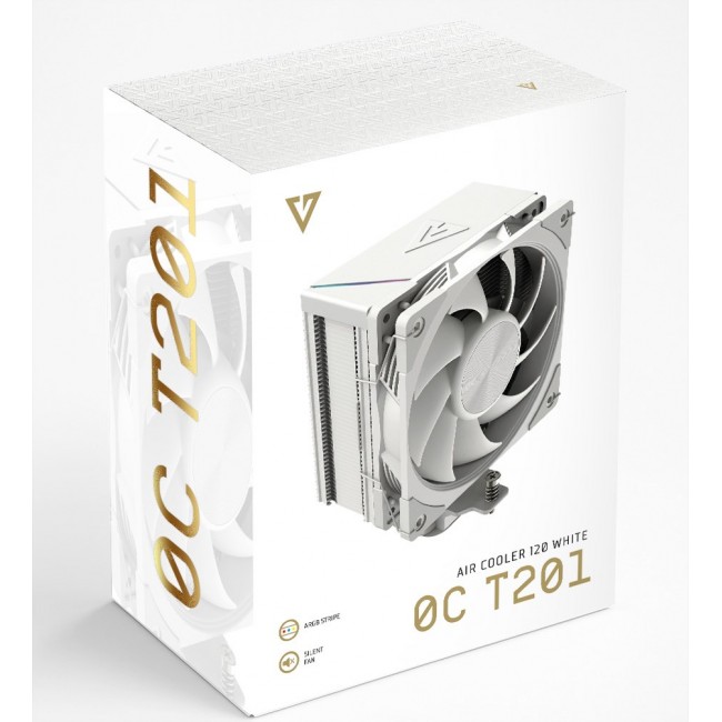 MODECOM Volcano 0C T201 Processor Air cooler 12 cm White