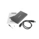 NATEC RHINO GO enclosure USB 3.0 for 2.5'' SATA HDD/SSD, black Aluminum