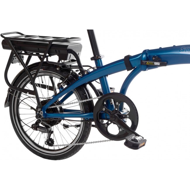 Snapp City-E folding electric bicycle, blue