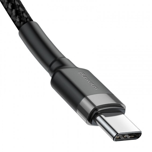 Cable USB-C PD Baseus Cafule PD 2.0 QC 3.0 60W 1m (black and gray) Cable USB-C PD Baseus Cafule PD 2.0 QC 3.0 60W 1m (black and gray)