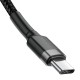 Cable USB-C PD Baseus Cafule PD 2.0 QC 3.0 60W 1m (black and gray) Cable USB-C PD Baseus Cafule PD 2.0 QC 3.0 60W 1m (black and gray)