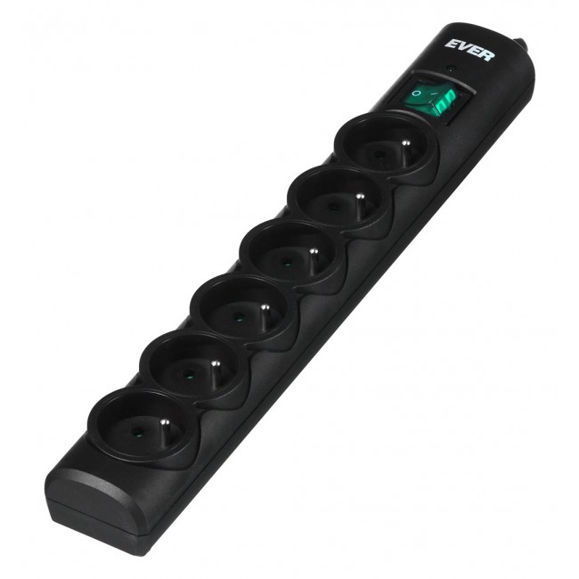 Ever Optima 5m Black 6 AC outlet(s) 250 V Ever Optima 5m Black 6 AC outlet(s) 250 V