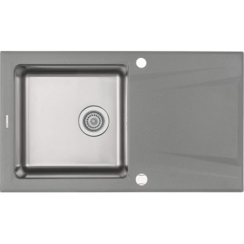 1-bowl granite-steel sink with drainer