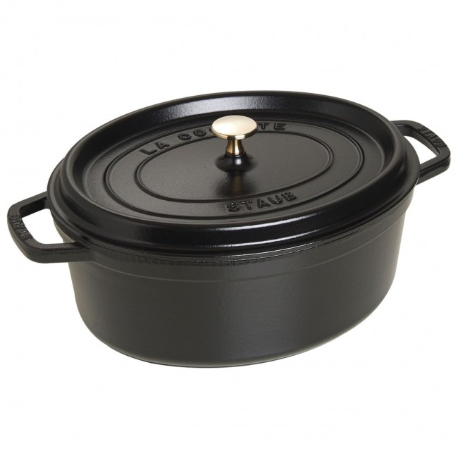 Staub oval cast iron pot - Black, 5.5 ltr Staub oval cast iron pot - Black, 5.5 ltr