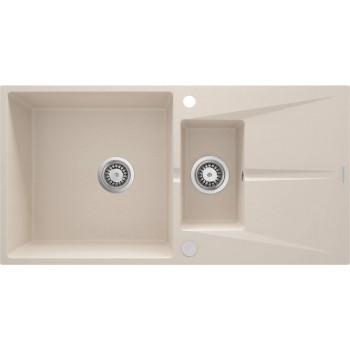 1.5-bowl granite sink with drainer