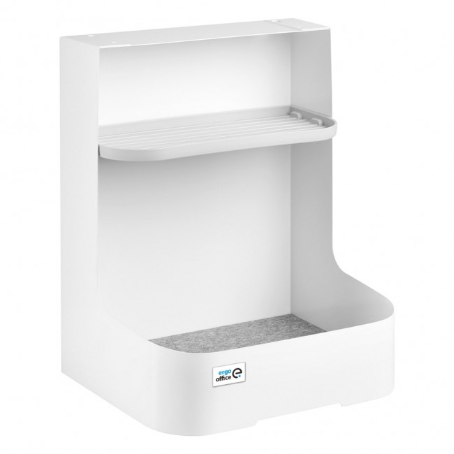 Ergo Office Under-Desk Storage Box / Organizer with Accessories Shelf, White, Max. 5kg, ER-442 Ergo Office Under-Desk Storage Box / Organizer with Accessories Shelf, White, Max. 5kg, ER-442