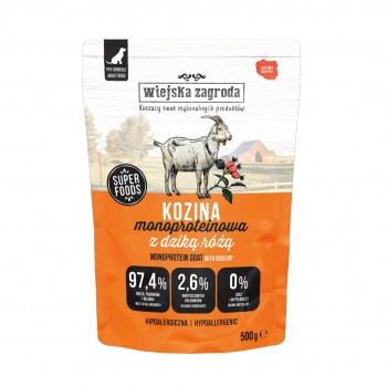 WIEJSKA ZAGRODA Monoprotein Goat - wet dog food - 500g