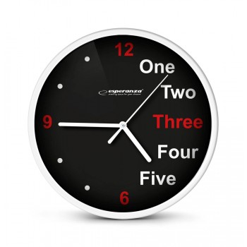 Esperanza Prague White Mechanical Clock Round Black, White