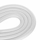 Activejet lanyard with 3-in-1 charging cable, white. Ends with various connectors: USB-C, Lightning adapter, USB-A
