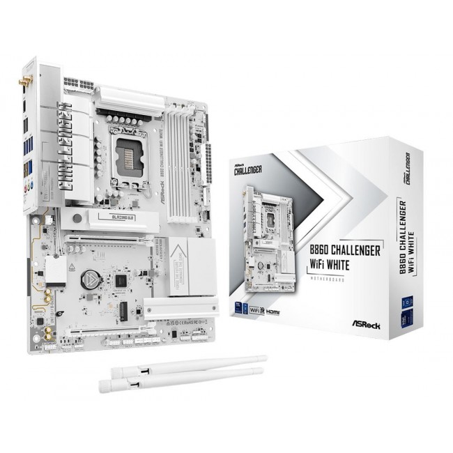 Asrock B860 Challenger WiFi White Intel B860 LGA 1851 (Socket V1) ATX Asrock B860 Challenger WiFi White Intel B860 LGA 1851 (Socket V1) ATX