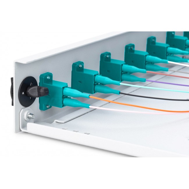 Digitus Fiber optic splice box, 1U, equipped, 12x LC DX, OM3