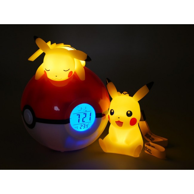 TF POKEMON LIGHT-UP ALARM CLOCK & PIKACHU 9CM