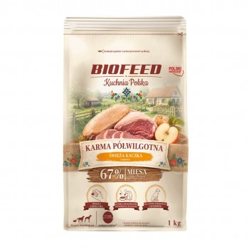 BIOFEED Kuchnia Polska Duck - semi-moist dog food - 1kg