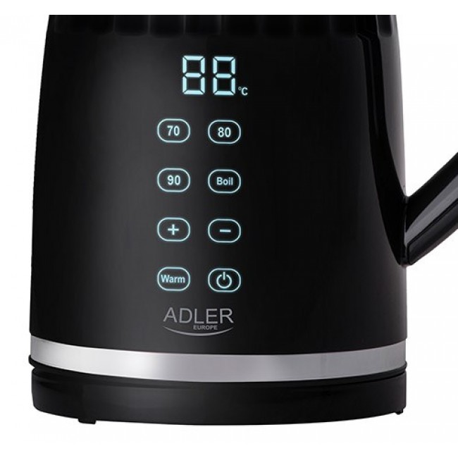 Adler AD 1350 1.7L temperature-controlled LED electric kettle Black