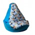 Sako bag pouffe pear print blue - Frozen L 105 x 80 cm