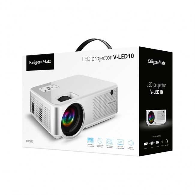 Kruger & Matz V-LED20 projector LED FullHD 1080p (1920x1080) Kruger & Matz V-LED20 projector LED FullHD 1080p (1920x1080)