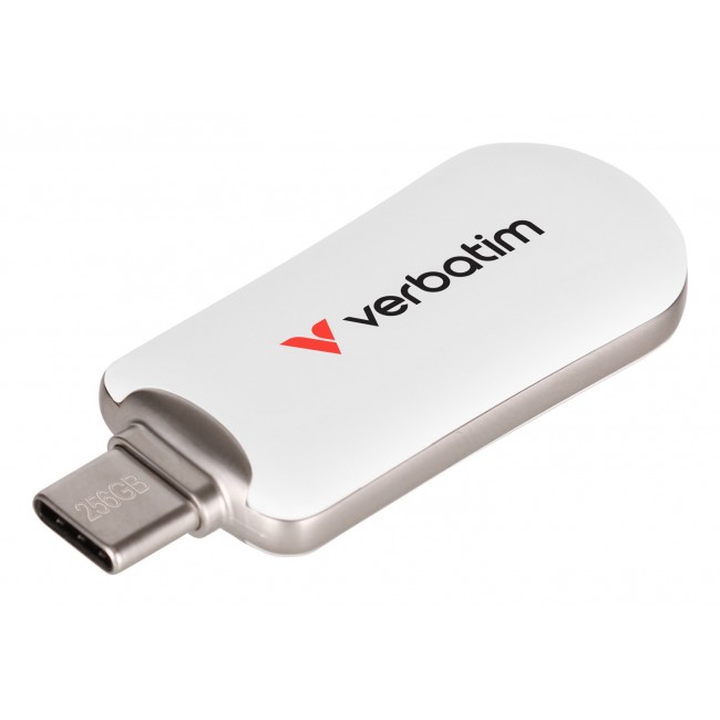 Verbatim Plectra USB-C Flash Drive White 256GB Verbatim Plectra USB-C Flash Drive White 256GB