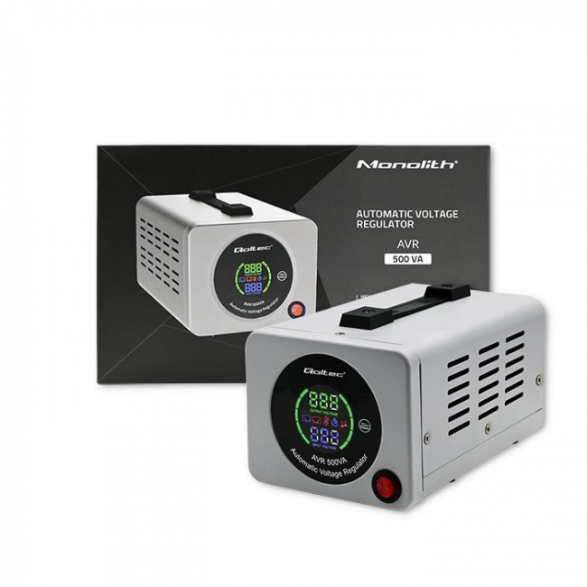 Qoltec 50722 Automatic Voltage Stabilizer AVR 500VA