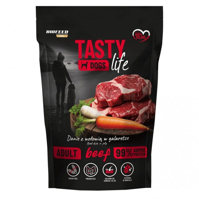 BIOFEED Tasty Dogs Life Beef - wet dog food - 500g